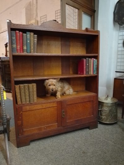 Good Antique Art's & Craft's Oak Bookcase - Image 7