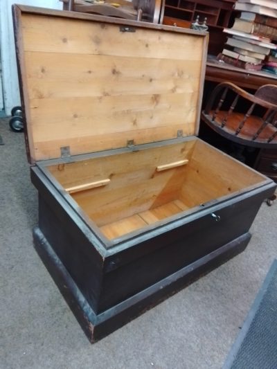 Antique Pine Box Chest - Image 6