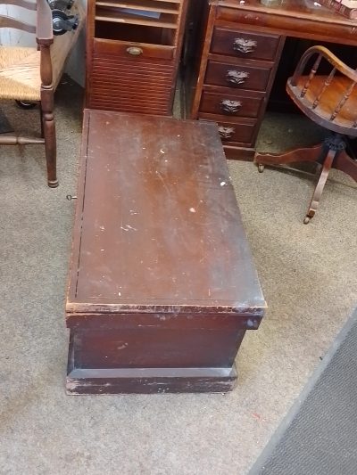 Antique Pine Box Chest - Image 7