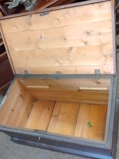 Antique Pine Box Chest - Image 3