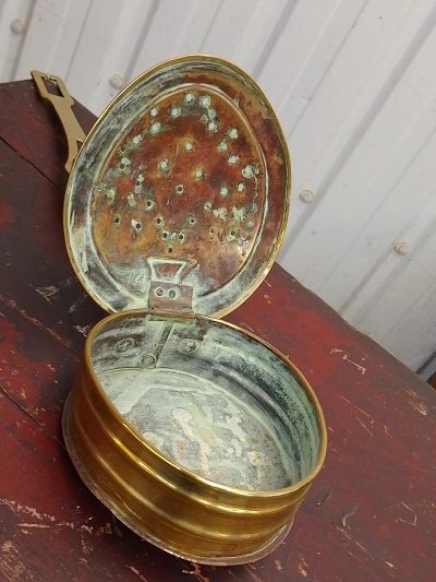 Antique Brass Chestnut Roaster - Image 2