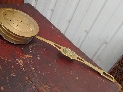 Antique Brass Chestnut Roaster - Image 3