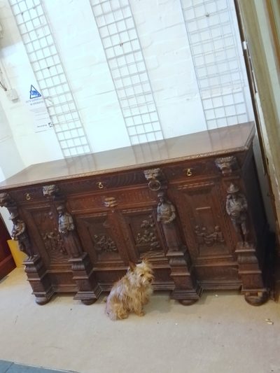 Antique Carved Sideboard Dresser - Image 2