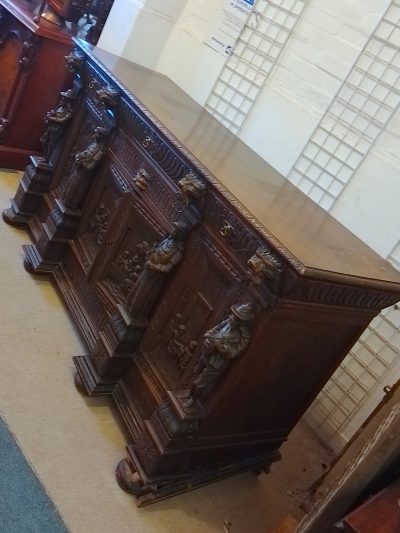 Antique Carved Sideboard Dresser - Image 5