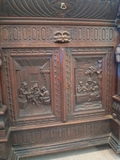 Antique Carved Sideboard Dresser - Image 10
