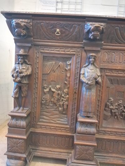 Antique Carved Sideboard Dresser - Image 11