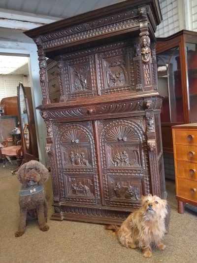 Antique French Renaissance Carved Oak Cupboard - Image 12