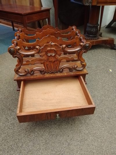 Good Antique Victorian Canterbury Magazine Stand - Image 4