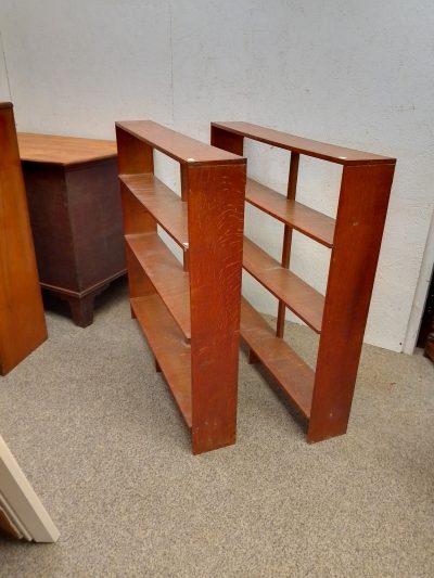 Antique Pair of Heal's Style Bookcase Shelves - Image 4