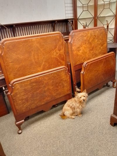 Antique Pair of Single Beds - Image 6