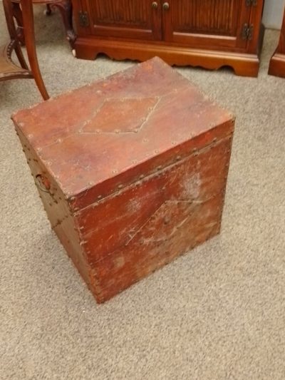 Antique Arts Crafts Leather Box - Image 2