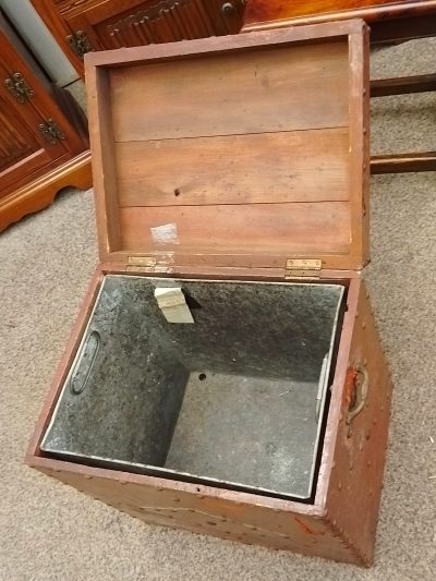 Antique Arts Crafts Leather Box - Image 5