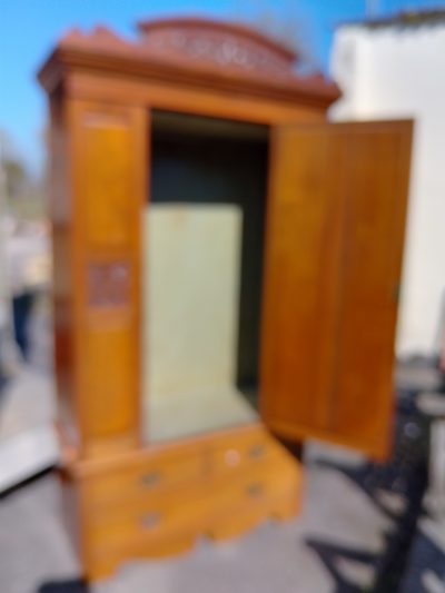 Antique Edwardian Wardrobe - Image 2