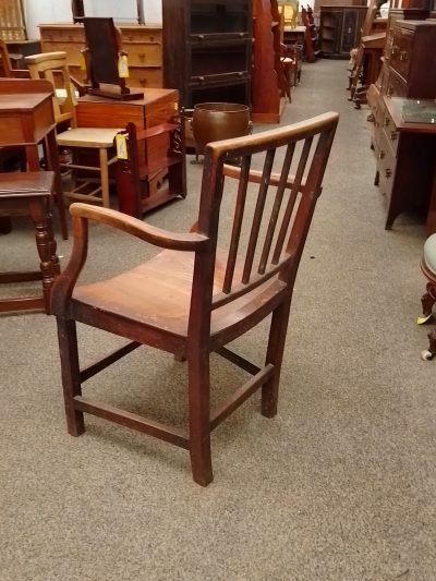 Antique Georgian Country Kitchen Armchair - Image 2