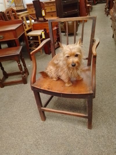Antique Georgian Country Kitchen Armchair - Image 6