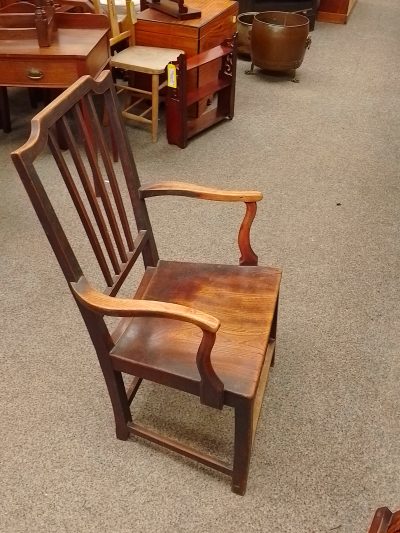 Antique Georgian Elm Armchair - Image 2
