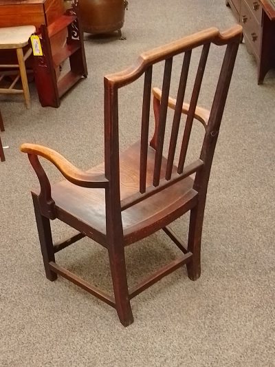 Antique Georgian Elm Armchair - Image 6