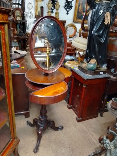 Antique Victorian Shaving Stand Mirror - Image 3
