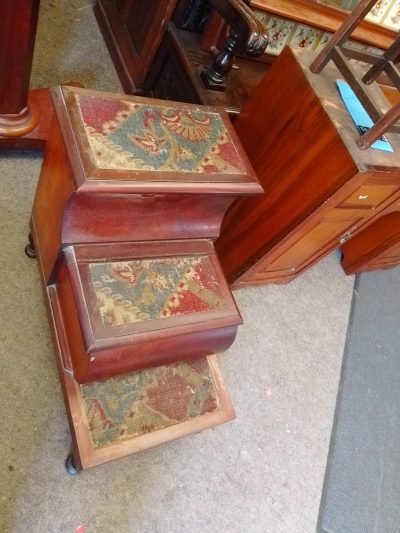 Antique Victorian Step Commode - Image 9