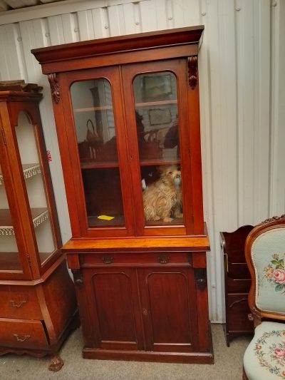 Small Antique Victorian 2dr Bookcase - Image 9