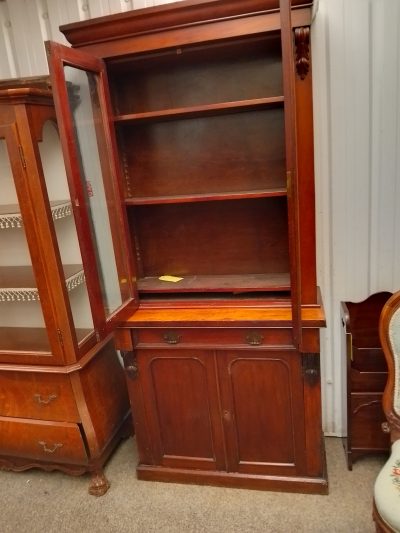 Small Antique Victorian 2dr Bookcase - Image 7