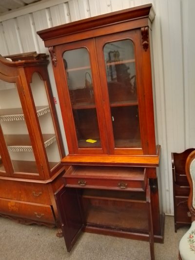 Small Antique Victorian 2dr Bookcase - Image 5
