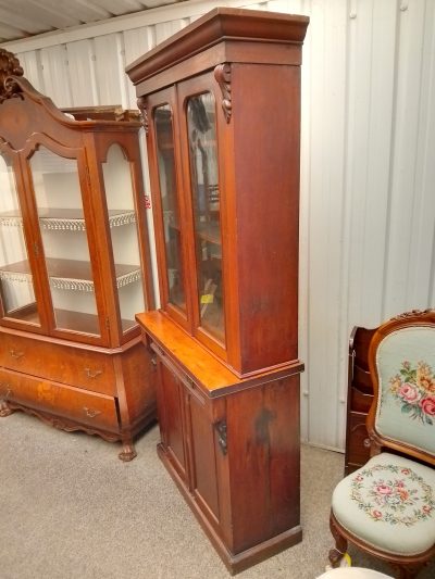 Small Antique Victorian 2dr Bookcase - Image 3