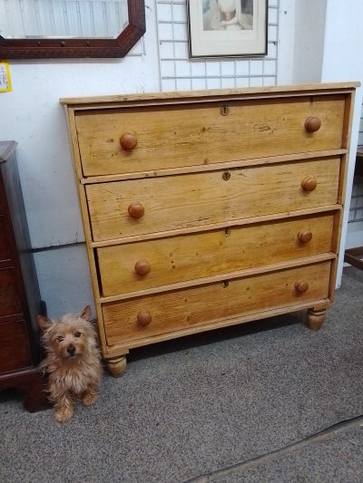 Antique Victorian Pine Chest - Image 8