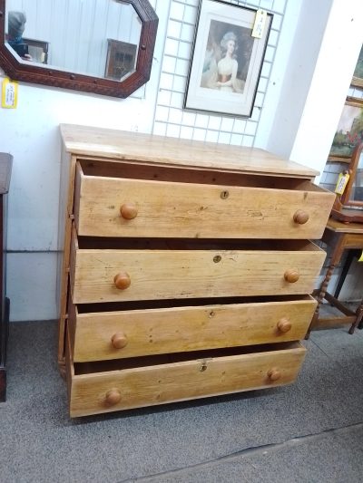 Antique Victorian Pine Chest - Image 3