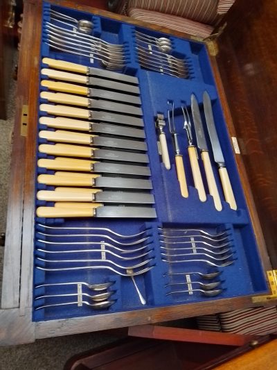 Antique Edwardian Canteen of Cutlery - Image 11