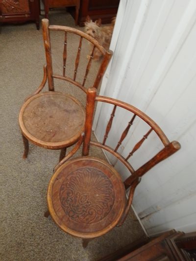 Pair of Antique 1920's Bentwood Chairs - Image 2