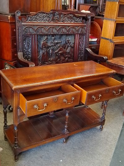 Antique 1920's Hall Table Dresser Base - Image 4