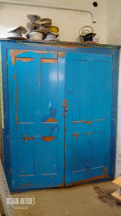 Large Antique Victorian Painted House Keepers Cupboard - Image 10