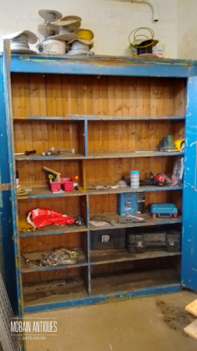 Large Antique Victorian Painted House Keepers Cupboard - Image 11