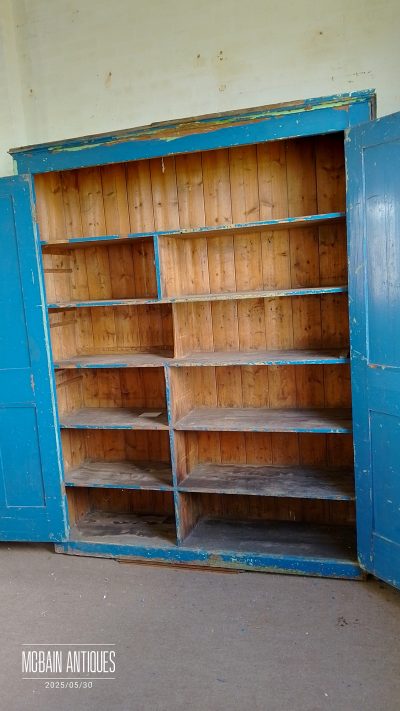Large Antique Victorian Painted House Keepers Cupboard - Image 3
