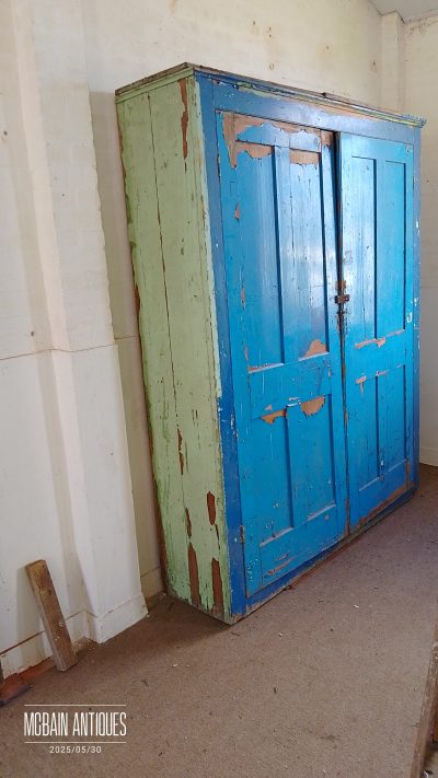 Large Antique Victorian Painted House Keepers Cupboard - Image 2