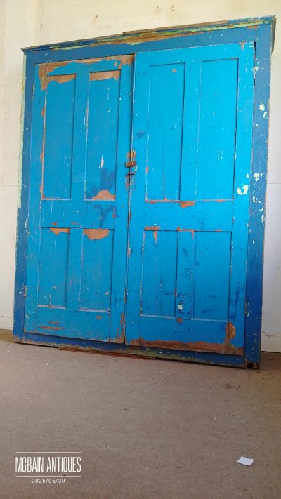 Large Antique Victorian Painted House Keepers Cupboard - Image 8