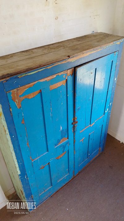 Large Antique Victorian Painted House Keepers Cupboard - Image 6