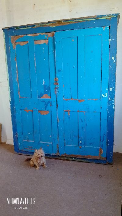 Large Antique Victorian Painted House Keepers Cupboard - Image 5