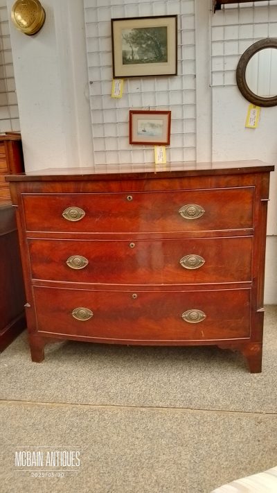 Small Antique Bow Front Chest - Image 3