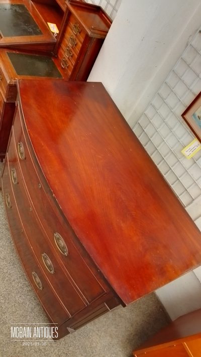 Small Antique Bow Front Chest - Image 4