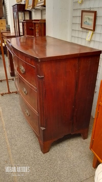 Small Antique Bow Front Chest - Image 7