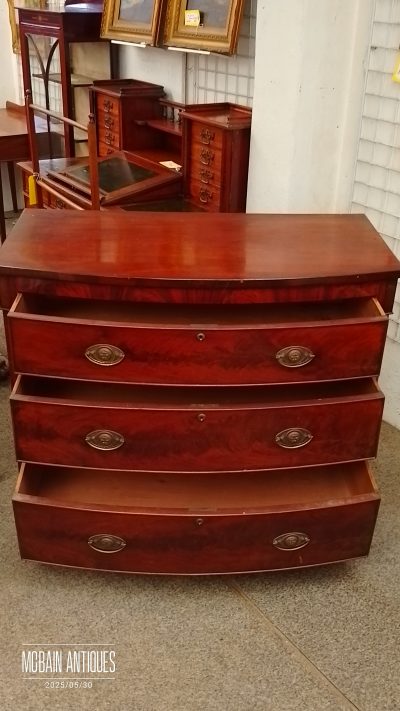Small Antique Bow Front Chest - Image 2