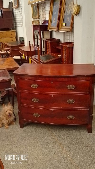 Small Antique Bow Front Chest - Image 6