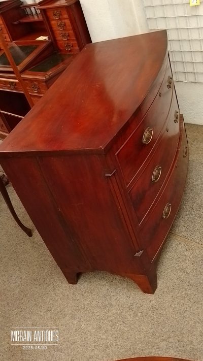 Small Antique Bow Front Chest - Image 9