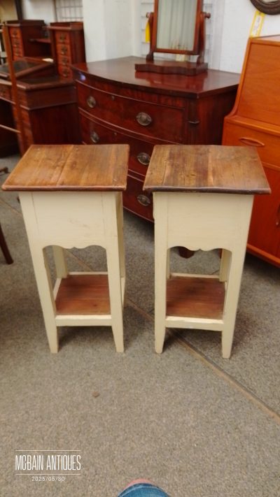 Good Vintage Pair of Small Painted Tables - Image 6
