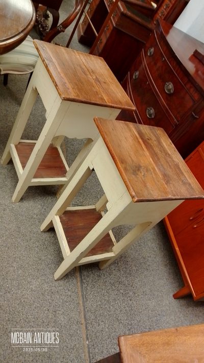 Good Vintage Pair of Small Painted Tables - Image 10