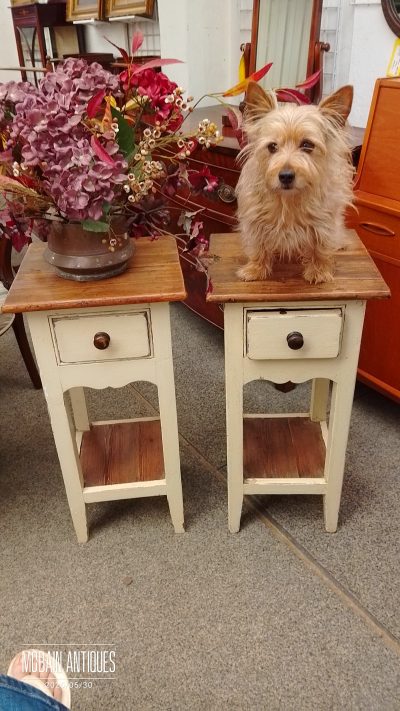 Good Vintage Pair of Small Painted Tables - Image 8