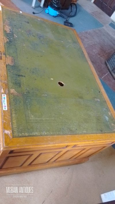 Antique Style Walnut Partners Desk - Image 6