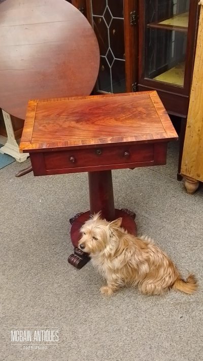 Small Antique Pedestal Table - Image 5